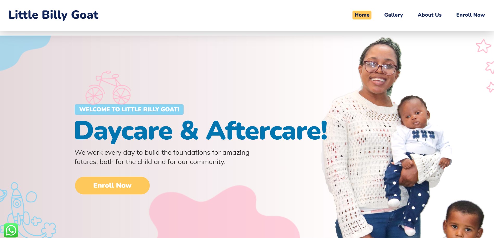 A mockup of a project