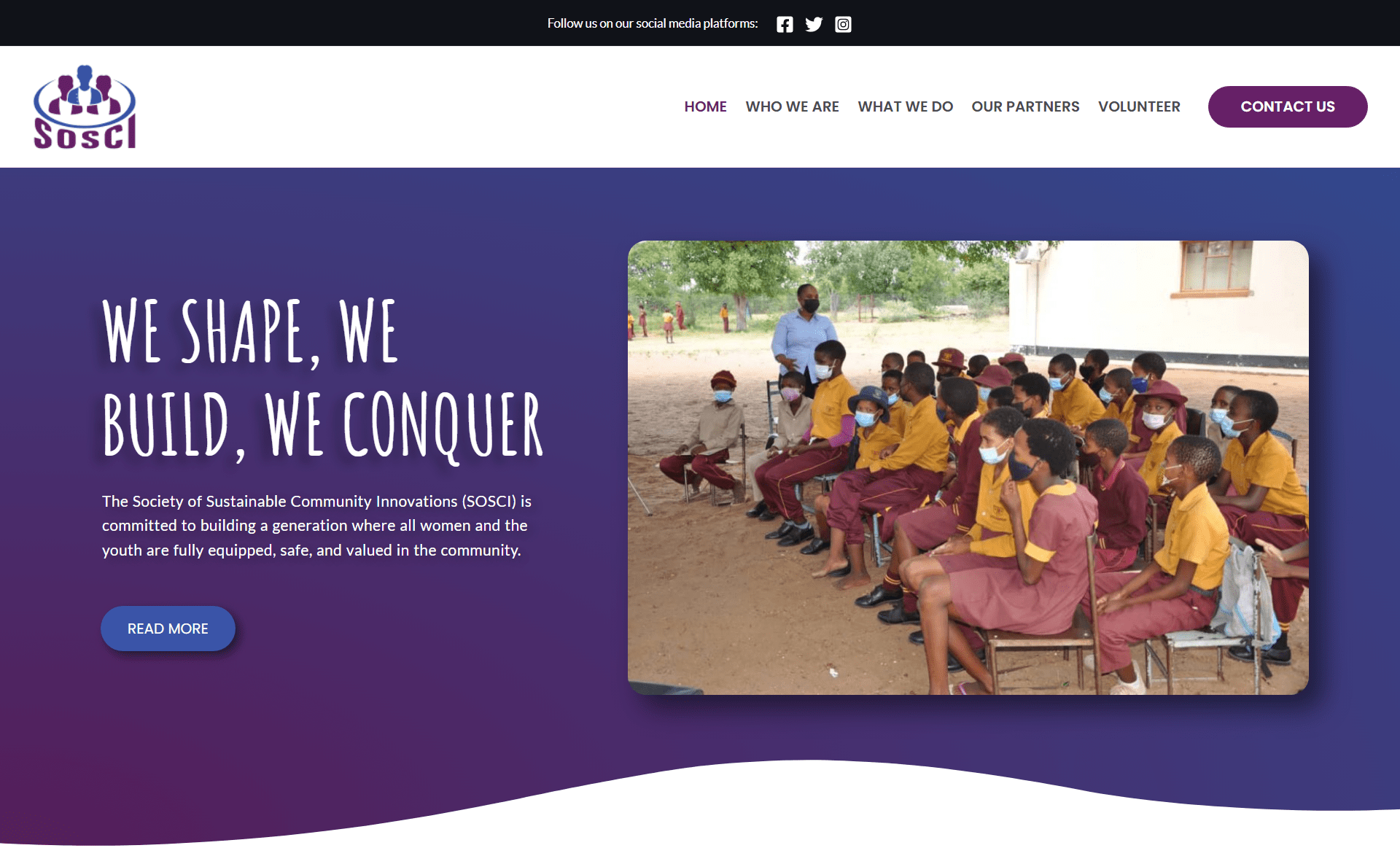 A mockup of a project